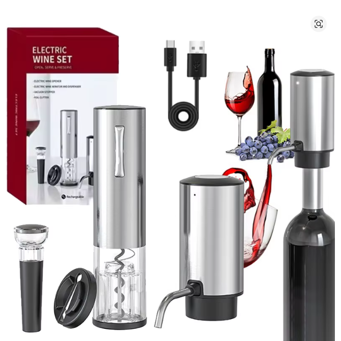 VinoMaster Set - Open, schenk en bewaar wijn als een pro